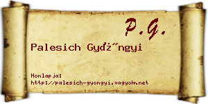 Palesich Gyöngyi névjegykártya